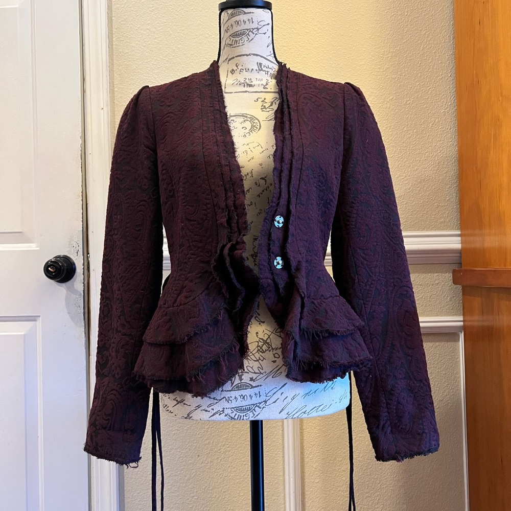 BURGANDY VINTAGE JACKET
